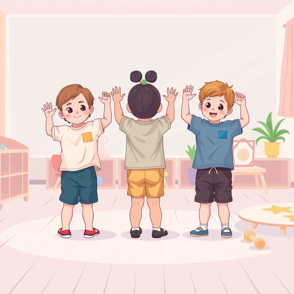 Ilustracja zabawy "Kolce jeża" - demonstracja gestu - Materiały - Jeż